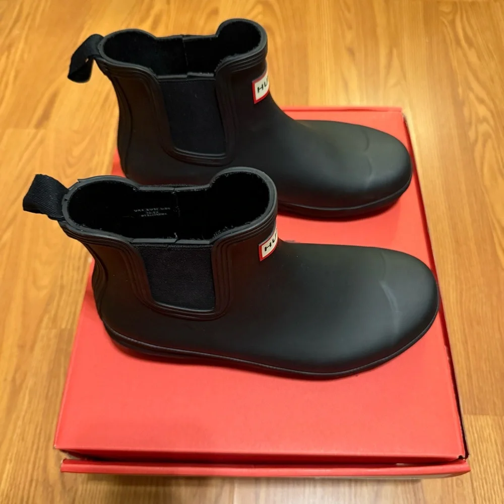 Hunter Black Rain Chelsea Boots - Picture 3 of 5